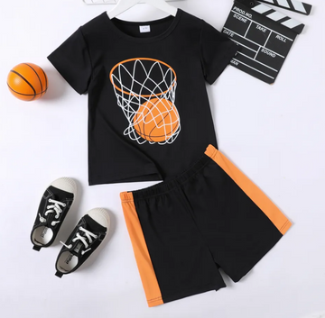 Basket Ball Graphic Set Black